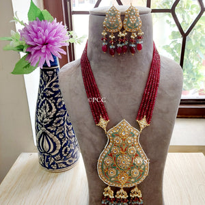 Kundan Meena Pandent Necklace