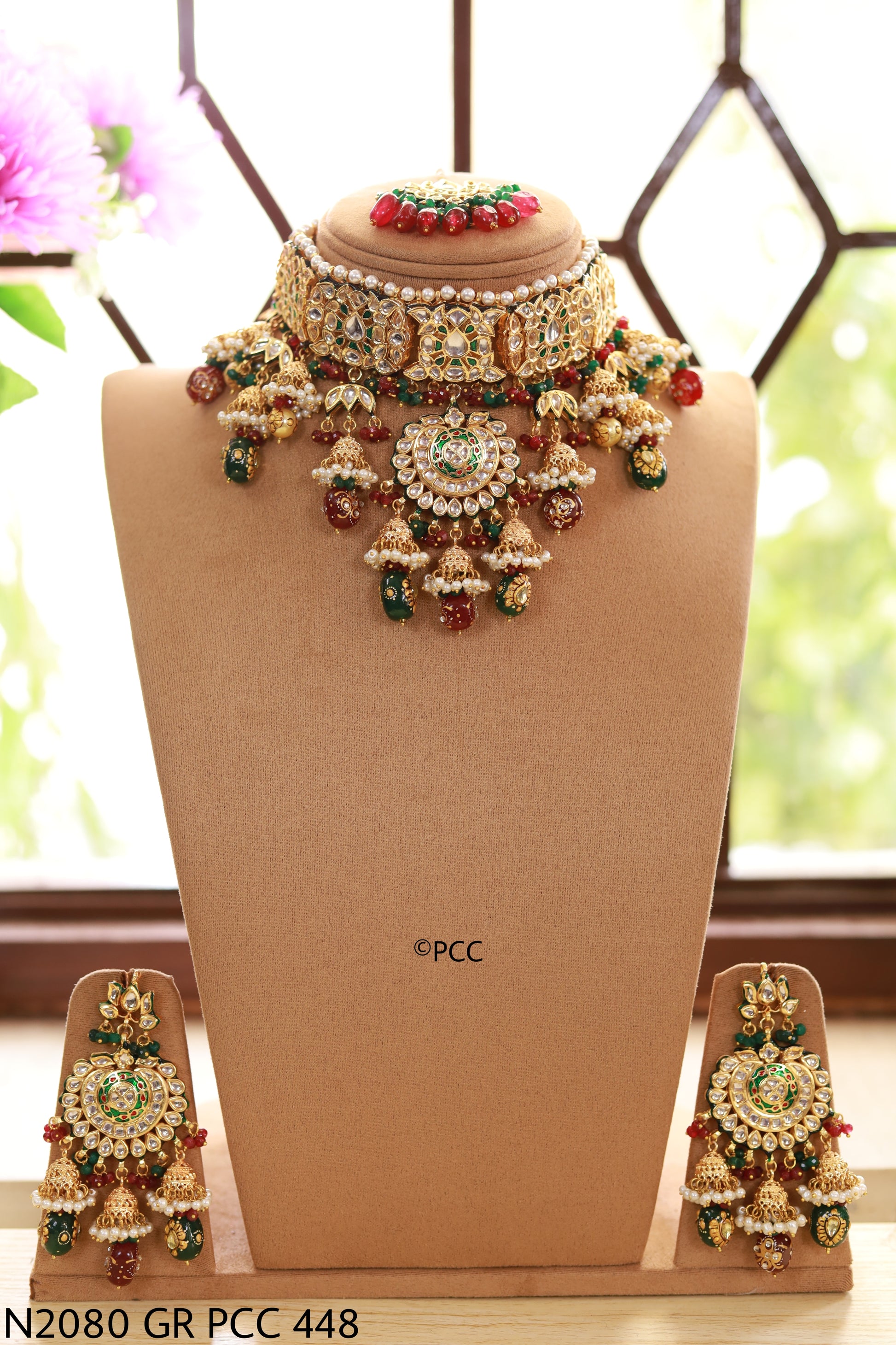 Handmade Kundan Bridal Necklace Set Traditional Rajasthani Bridal Jewelry