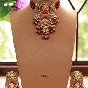 Regal Kundan Minakari Choker Necklace Set